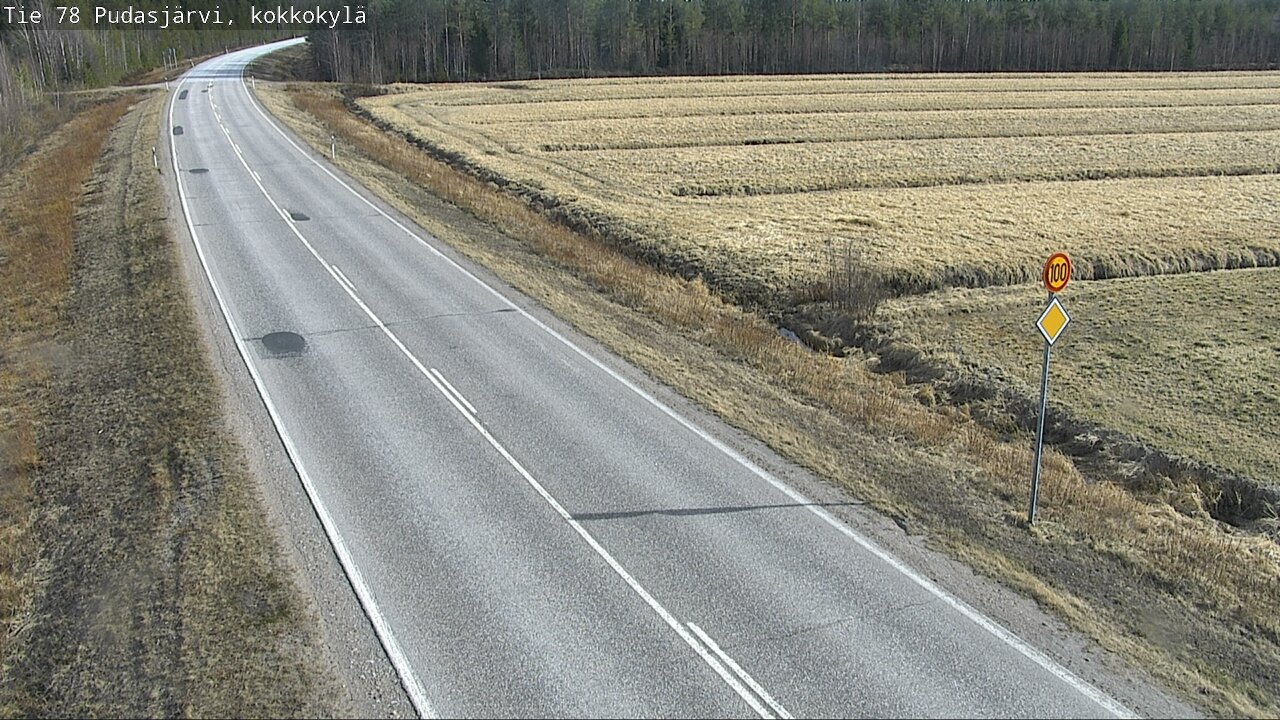 Weather Camera Image Road 78 Pudasjärvi, Kokkokylä, Pudasjärvi, Pohjois-Pohjanmaa