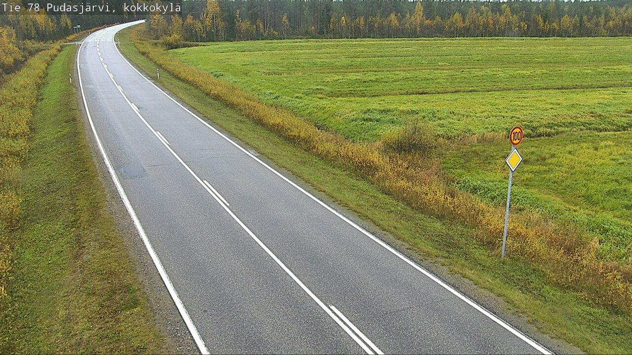 Weather Camera Image Road 78 Pudasjärvi, Kokkokylä, Pudasjärvi, Pohjois-Pohjanmaa