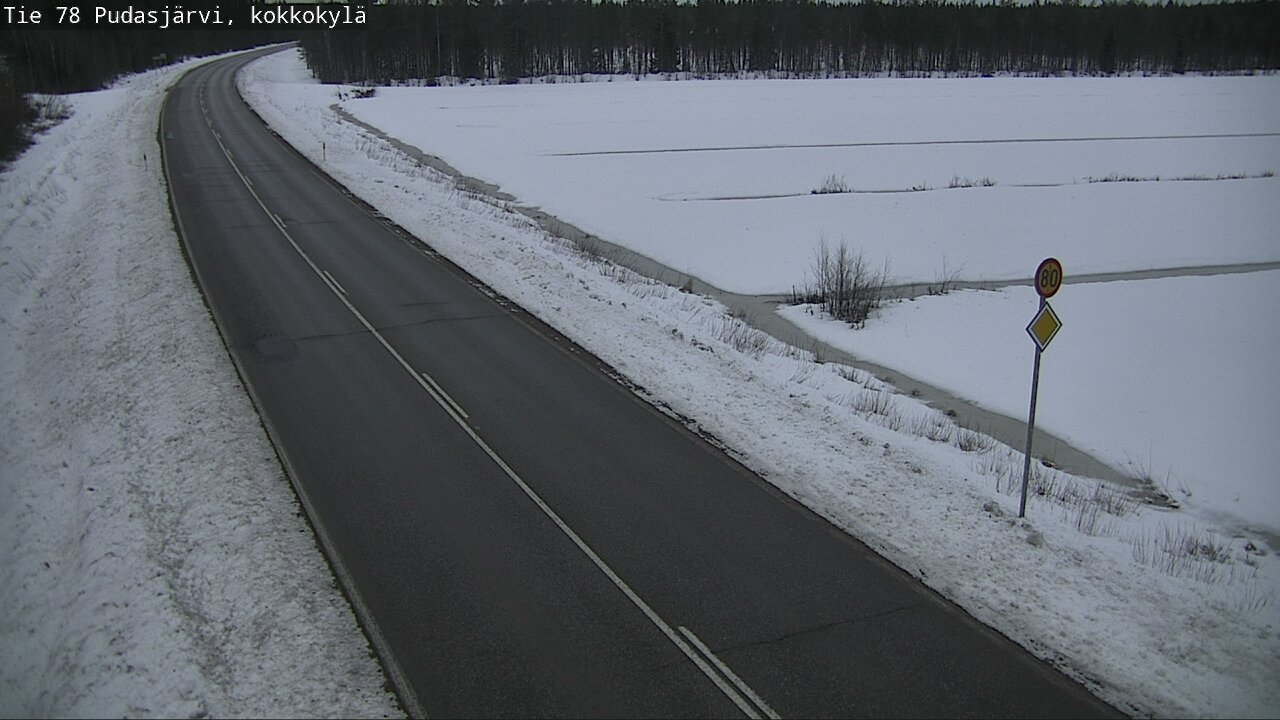 Kelikamerat Kuva Tie 78 Pudasjärvi, Kokkokylä, Pudasjärvi, Pohjois-Pohjanmaa