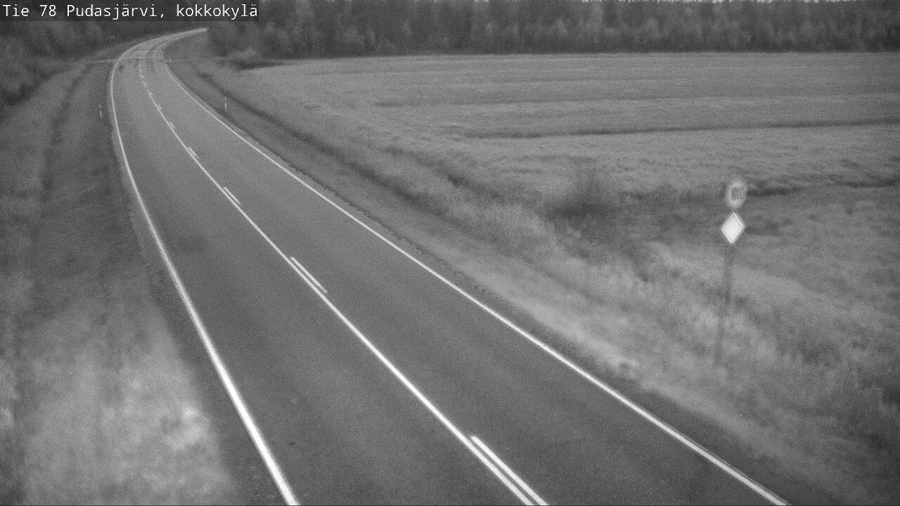 Weather Camera Image Road 78 Pudasjärvi, Kokkokylä, Pudasjärvi, Pohjois-Pohjanmaa