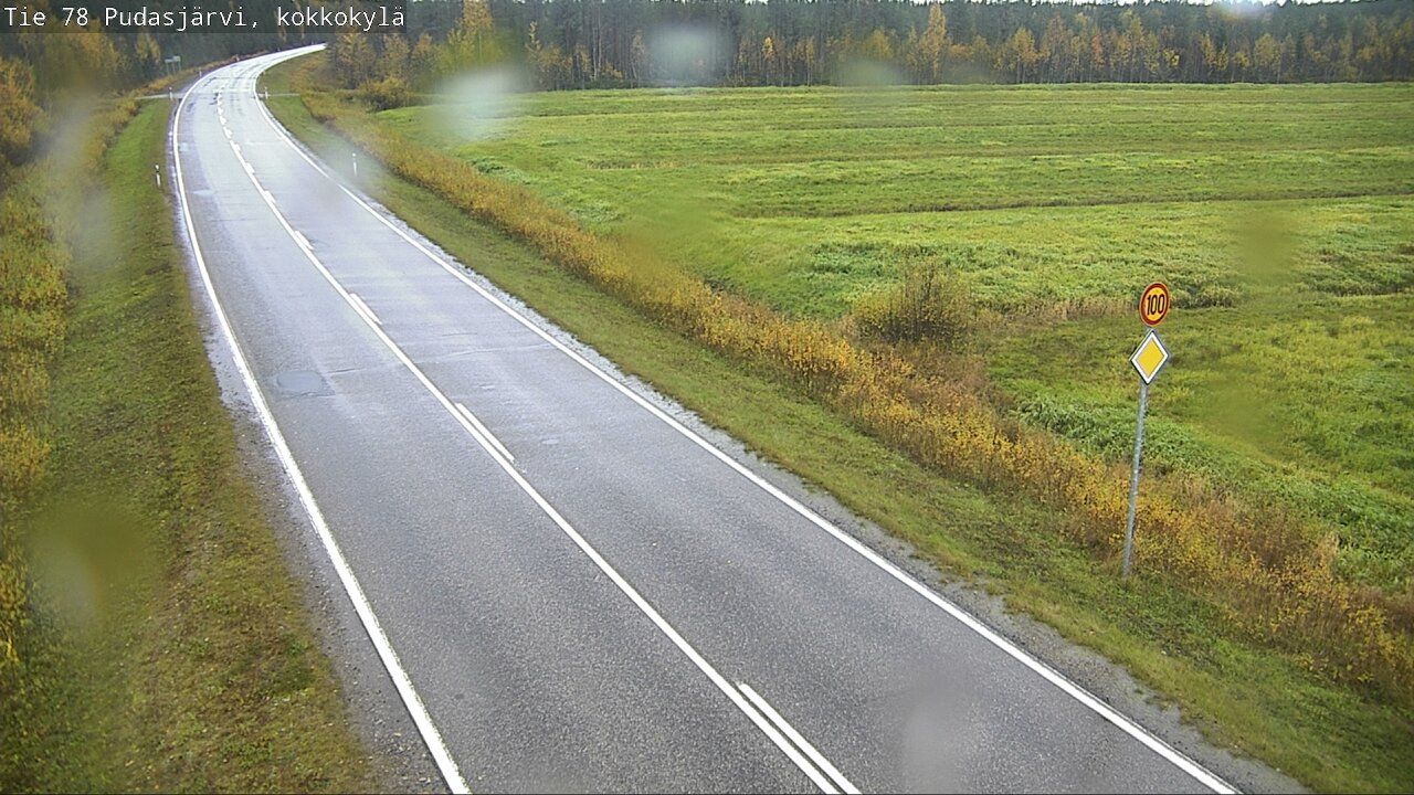 Weather Camera Image Road 78 Pudasjärvi, Kokkokylä, Pudasjärvi, Pohjois-Pohjanmaa
