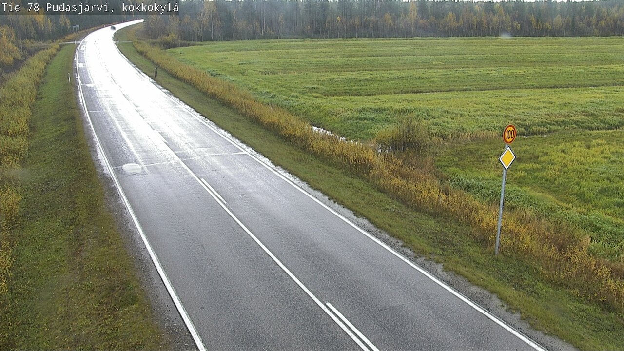 Weather Camera Image Road 78 Pudasjärvi, Kokkokylä, Pudasjärvi, Pohjois-Pohjanmaa