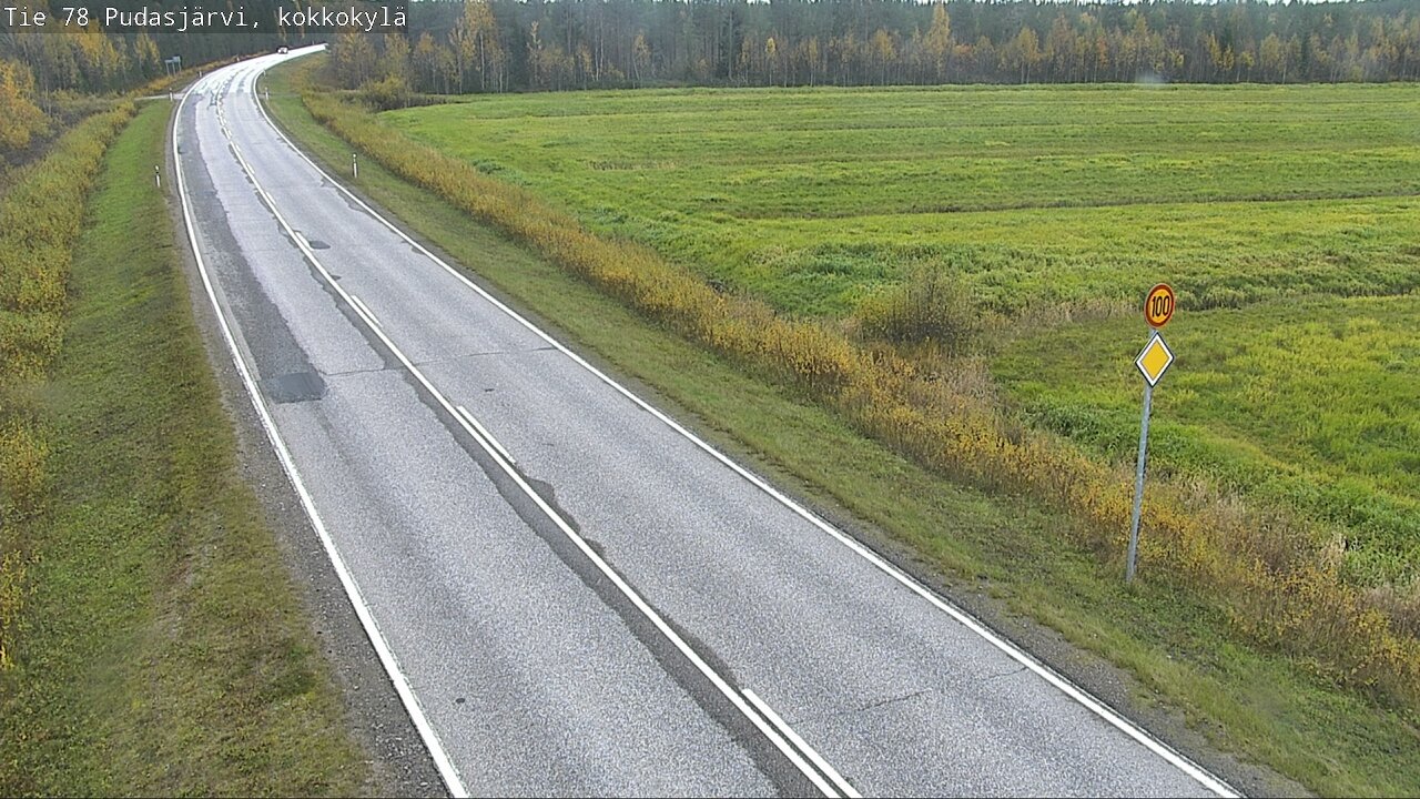 Weather Camera Image Road 78 Pudasjärvi, Kokkokylä, Pudasjärvi, Pohjois-Pohjanmaa