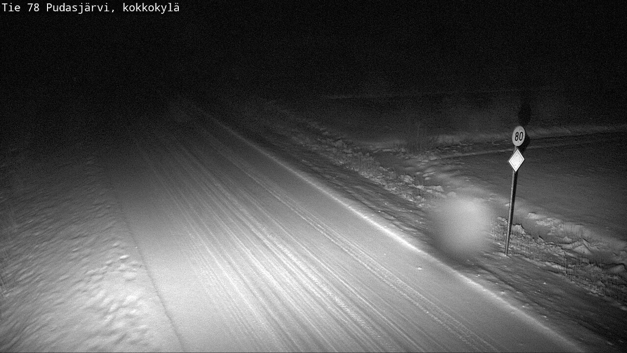Weather Camera Image Road 78 Pudasjärvi, Kokkokylä, Pudasjärvi, Pohjois-Pohjanmaa