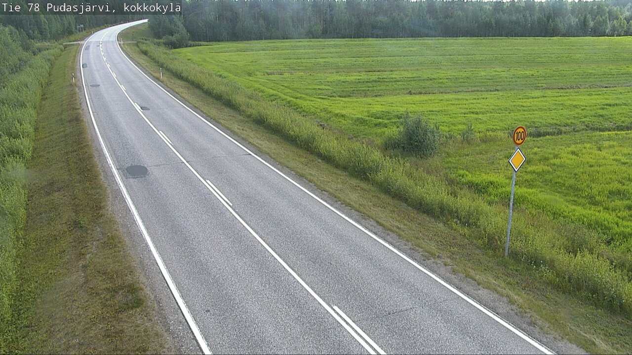 Weather Camera Image Road 78 Pudasjärvi, Kokkokylä, Pudasjärvi, Pohjois-Pohjanmaa