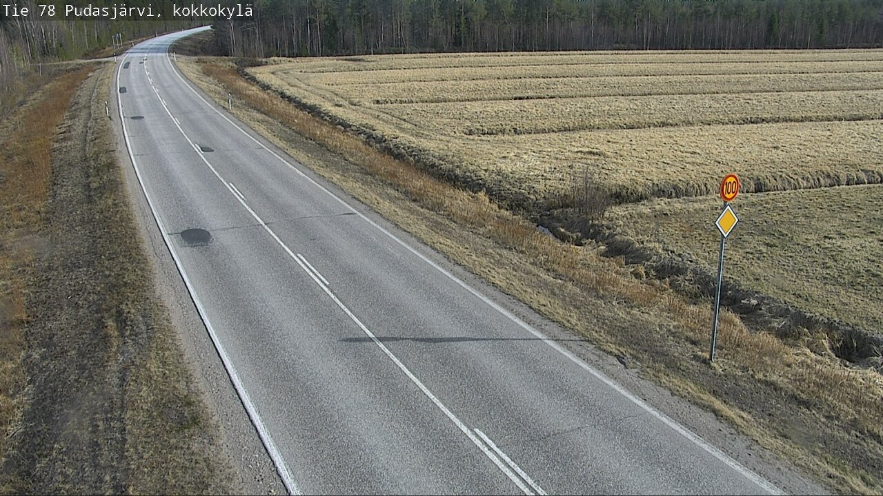 Weather Camera Image Road 78 Pudasjärvi, Kokkokylä, Pudasjärvi, Pohjois-Pohjanmaa