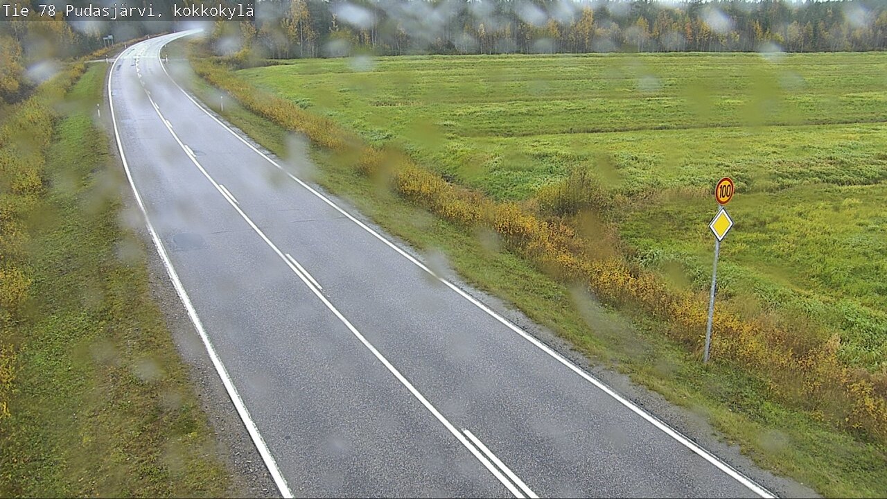 Weather Camera Image Road 78 Pudasjärvi, Kokkokylä, Pudasjärvi, Pohjois-Pohjanmaa