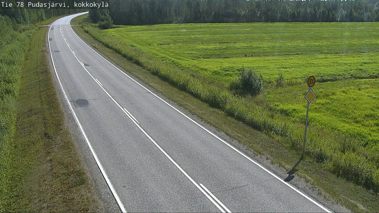 Weather Camera Image Road 78 Pudasjärvi, Kokkokylä, Pudasjärvi, Pohjois-Pohjanmaa