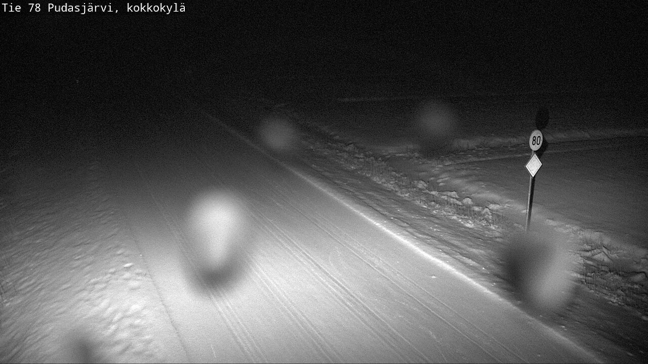 Weather Camera Image Road 78 Pudasjärvi, Kokkokylä, Pudasjärvi, Pohjois-Pohjanmaa