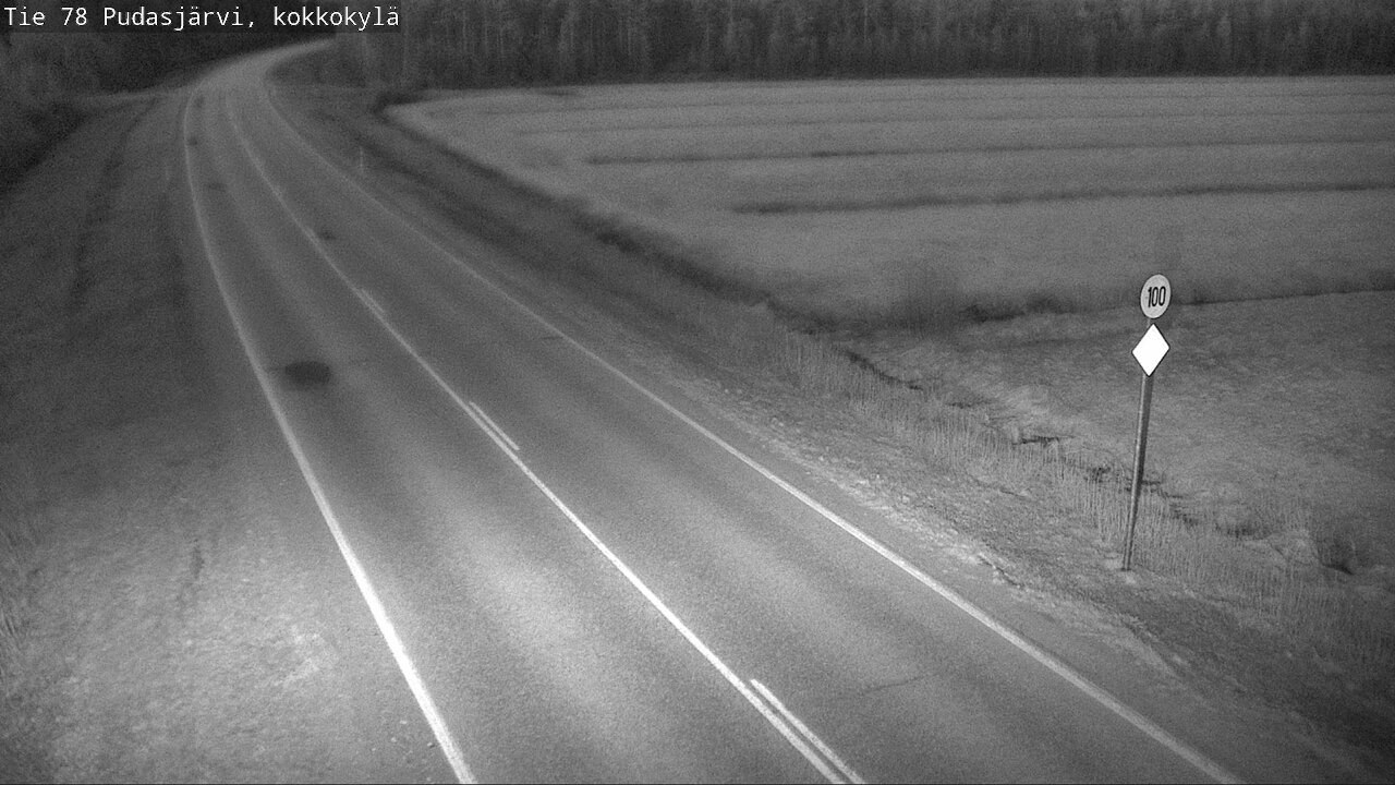Weather Camera Image Road 78 Pudasjärvi, Kokkokylä, Pudasjärvi, Pohjois-Pohjanmaa