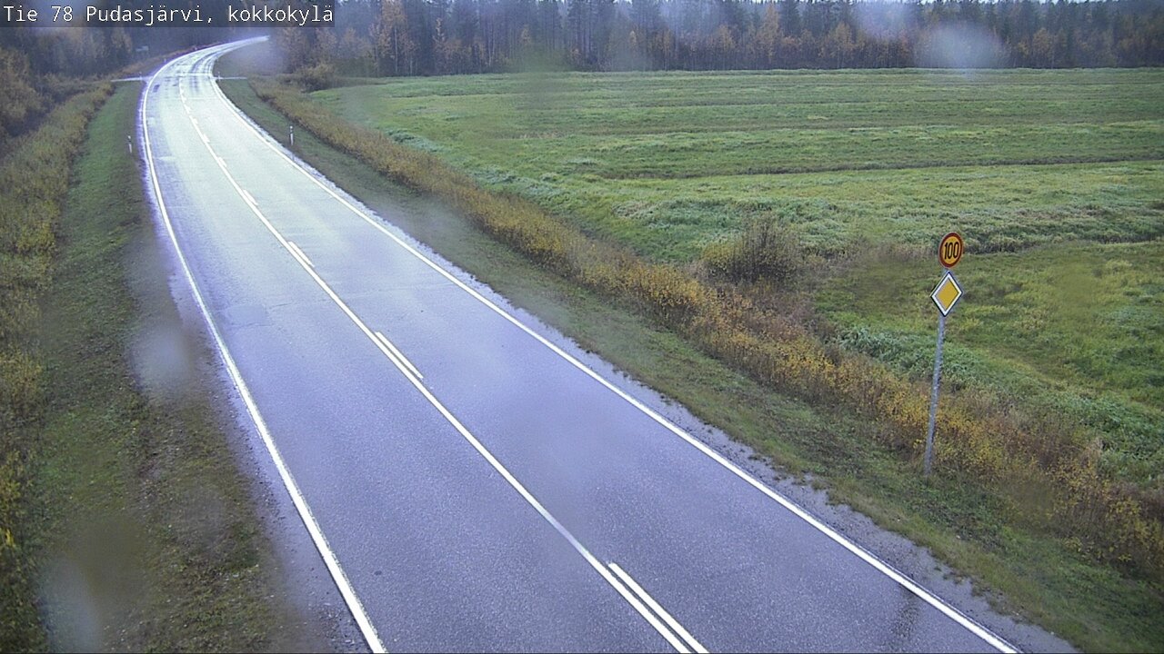 Weather Camera Image Road 78 Pudasjärvi, Kokkokylä, Pudasjärvi, Pohjois-Pohjanmaa