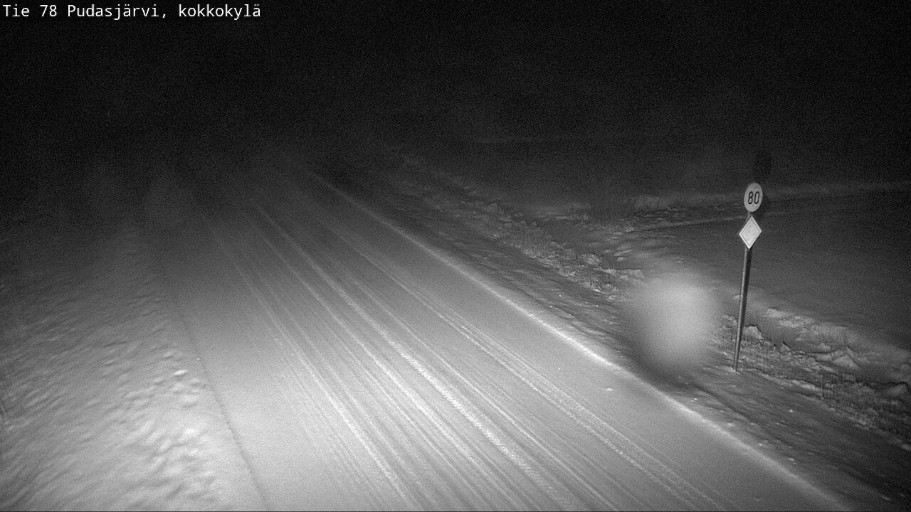 Weather Camera Image Road 78 Pudasjärvi, Kokkokylä, Pudasjärvi, Pohjois-Pohjanmaa