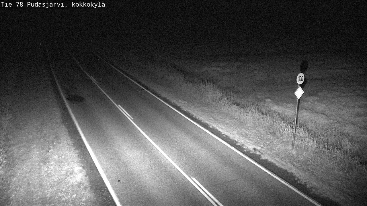 Weather Camera Image Road 78 Pudasjärvi, Kokkokylä, Pudasjärvi, Pohjois-Pohjanmaa