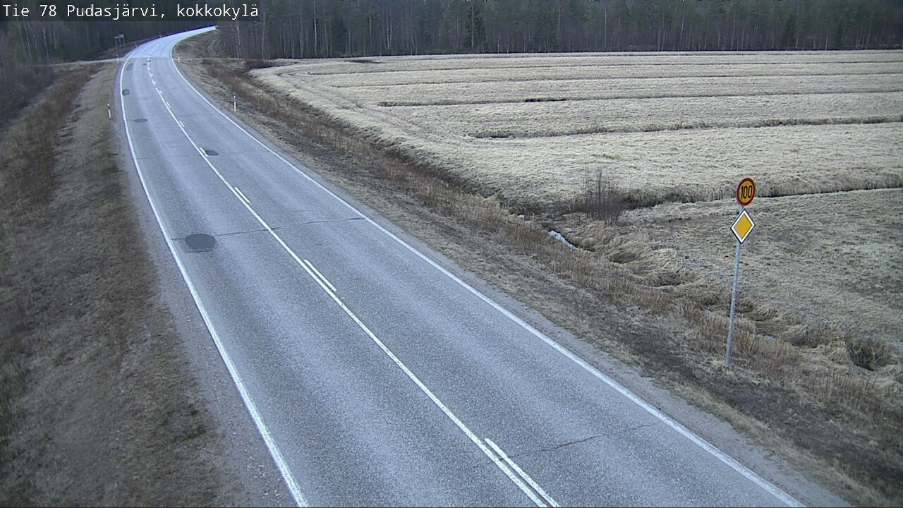 Weather Camera Image Road 78 Pudasjärvi, Kokkokylä, Pudasjärvi, Pohjois-Pohjanmaa
