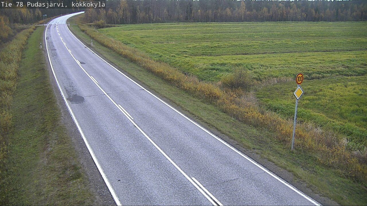 Weather Camera Image Road 78 Pudasjärvi, Kokkokylä, Pudasjärvi, Pohjois-Pohjanmaa