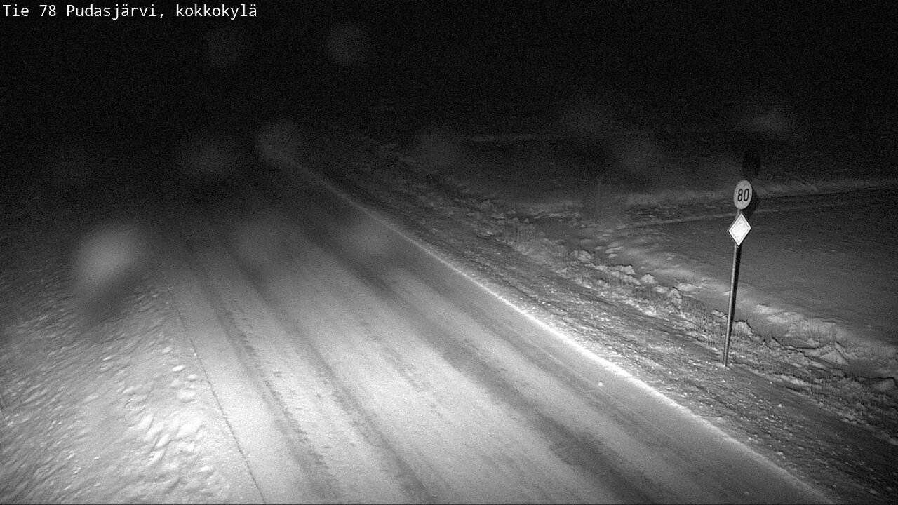 Weather Camera Image Road 78 Pudasjärvi, Kokkokylä, Pudasjärvi, Pohjois-Pohjanmaa