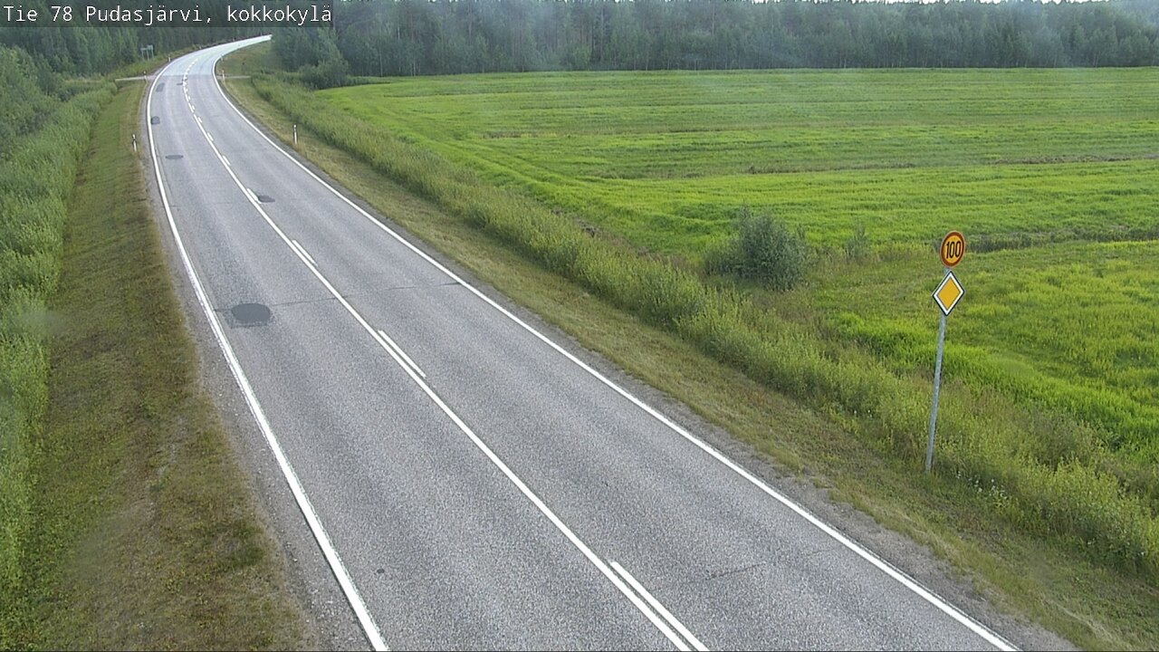 Weather Camera Image Road 78 Pudasjärvi, Kokkokylä, Pudasjärvi, Pohjois-Pohjanmaa