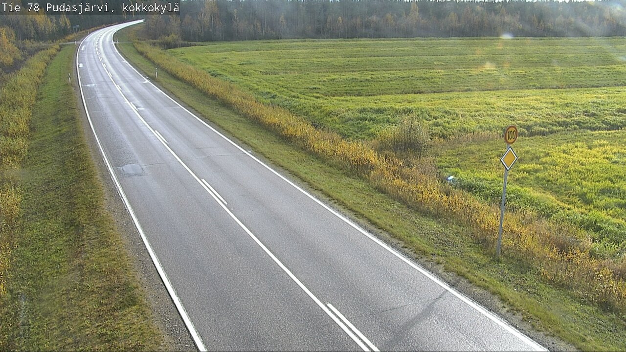 Weather Camera Image Road 78 Pudasjärvi, Kokkokylä, Pudasjärvi, Pohjois-Pohjanmaa