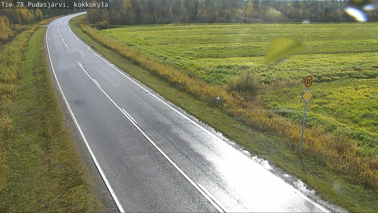 Weather Camera Image Road 78 Pudasjärvi, Kokkokylä, Pudasjärvi, Pohjois-Pohjanmaa