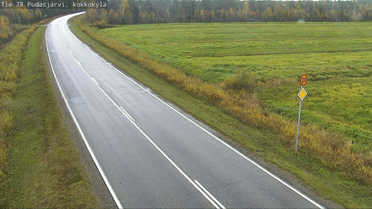 Weather Camera Image Road 78 Pudasjärvi, Kokkokylä, Pudasjärvi, Pohjois-Pohjanmaa