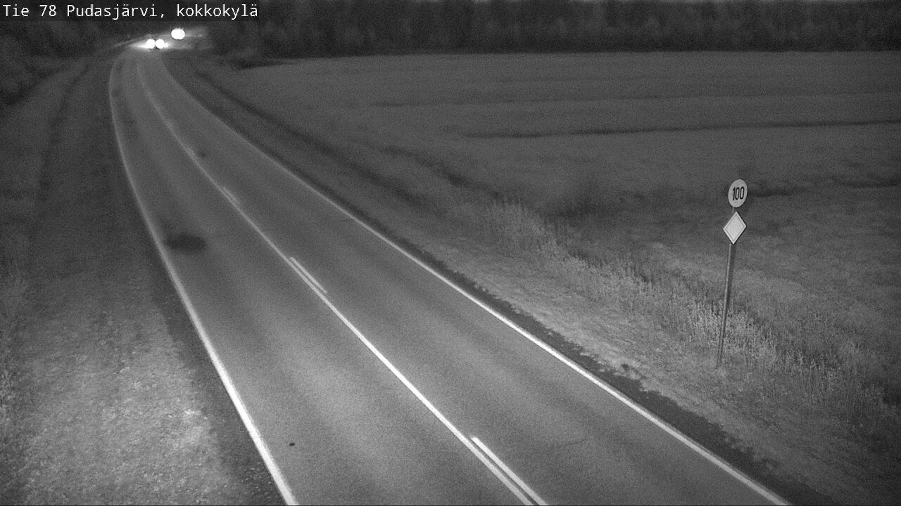 Weather Camera Image Road 78 Pudasjärvi, Kokkokylä, Pudasjärvi, Pohjois-Pohjanmaa