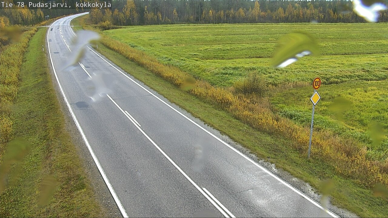 Weather Camera Image Road 78 Pudasjärvi, Kokkokylä, Pudasjärvi, Pohjois-Pohjanmaa