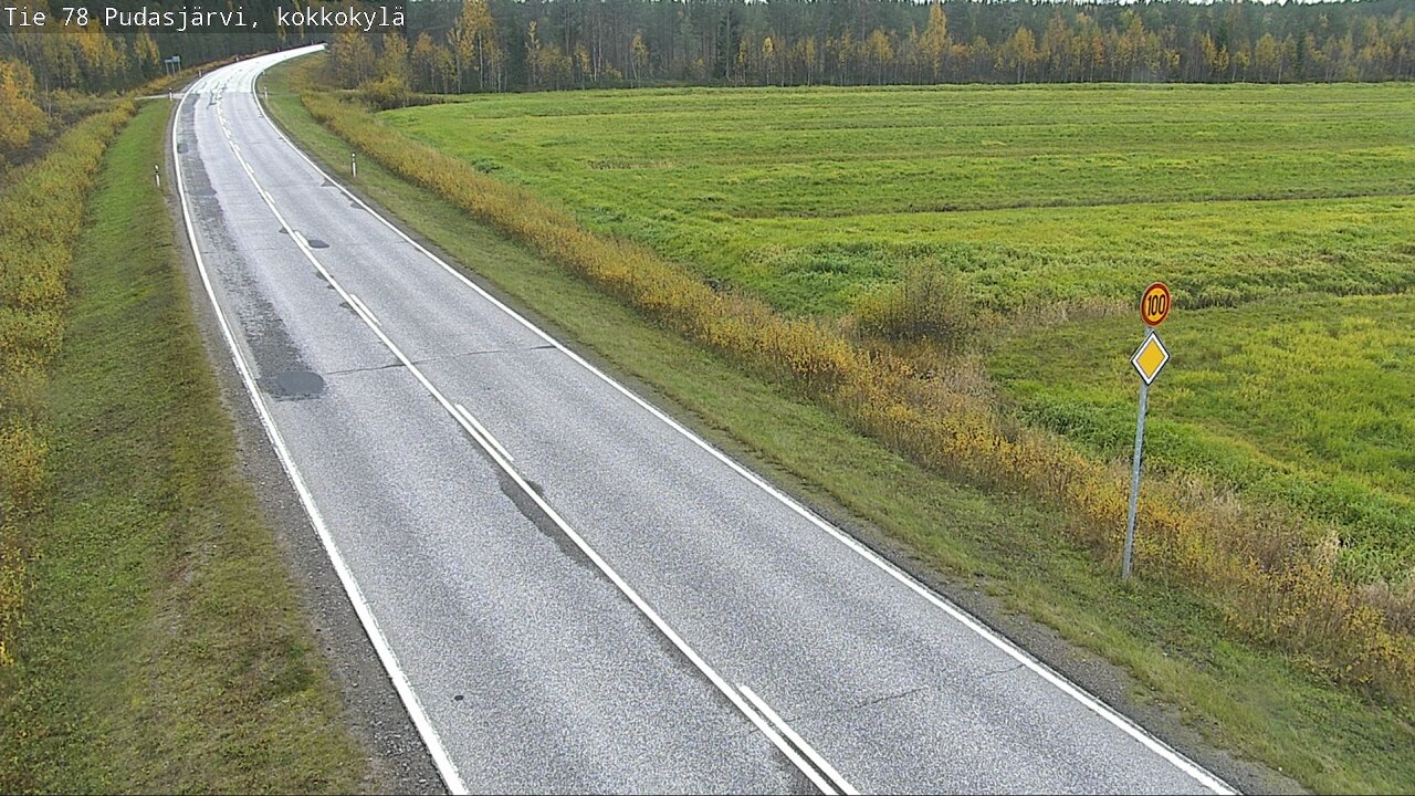 Weather Camera Image Road 78 Pudasjärvi, Kokkokylä, Pudasjärvi, Pohjois-Pohjanmaa