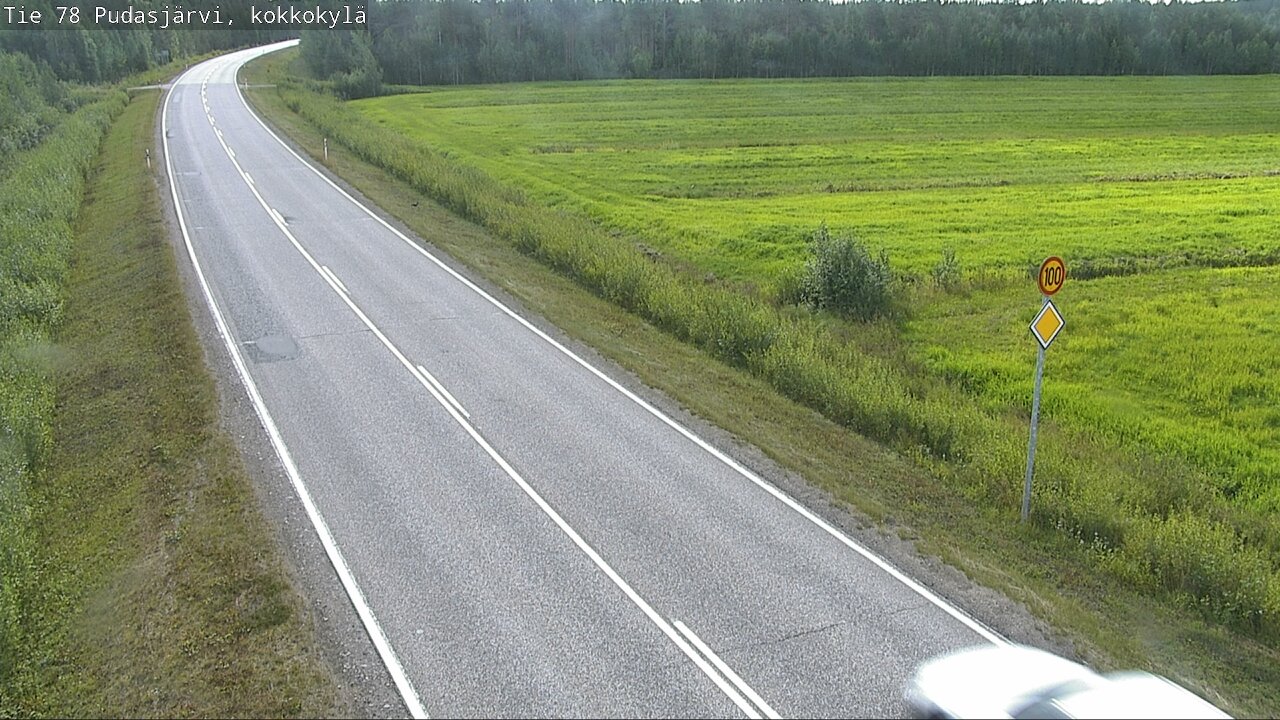 Weather Camera Image Road 78 Pudasjärvi, Kokkokylä, Pudasjärvi, Pohjois-Pohjanmaa