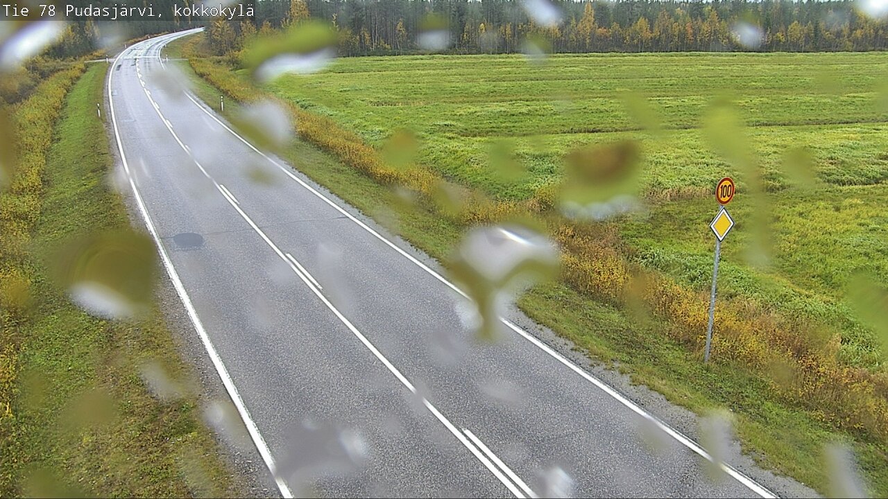 Weather Camera Image Road 78 Pudasjärvi, Kokkokylä, Pudasjärvi, Pohjois-Pohjanmaa