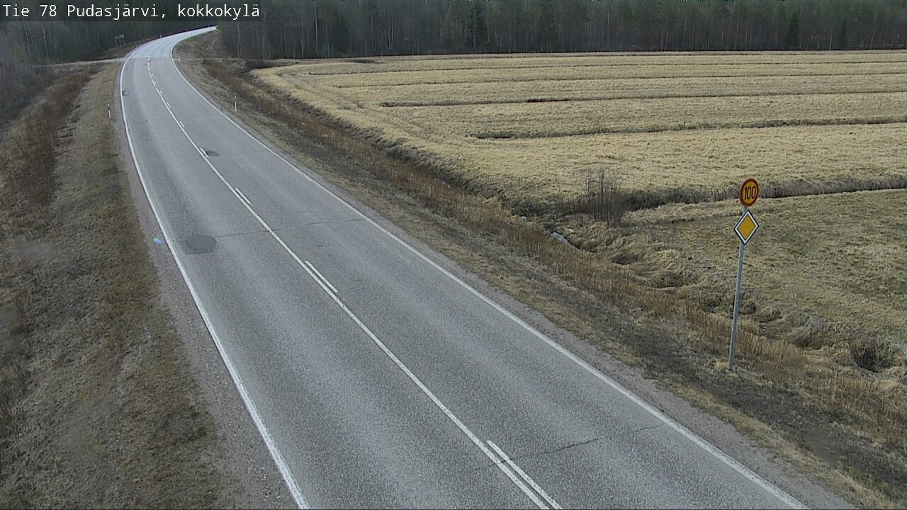 Weather Camera Image Road 78 Pudasjärvi, Kokkokylä, Pudasjärvi, Pohjois-Pohjanmaa