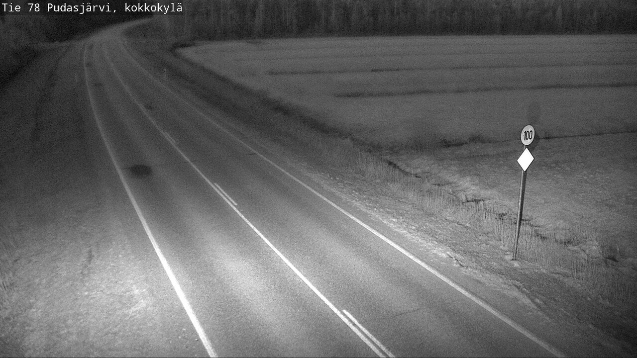 Weather Camera Image Road 78 Pudasjärvi, Kokkokylä, Pudasjärvi, Pohjois-Pohjanmaa