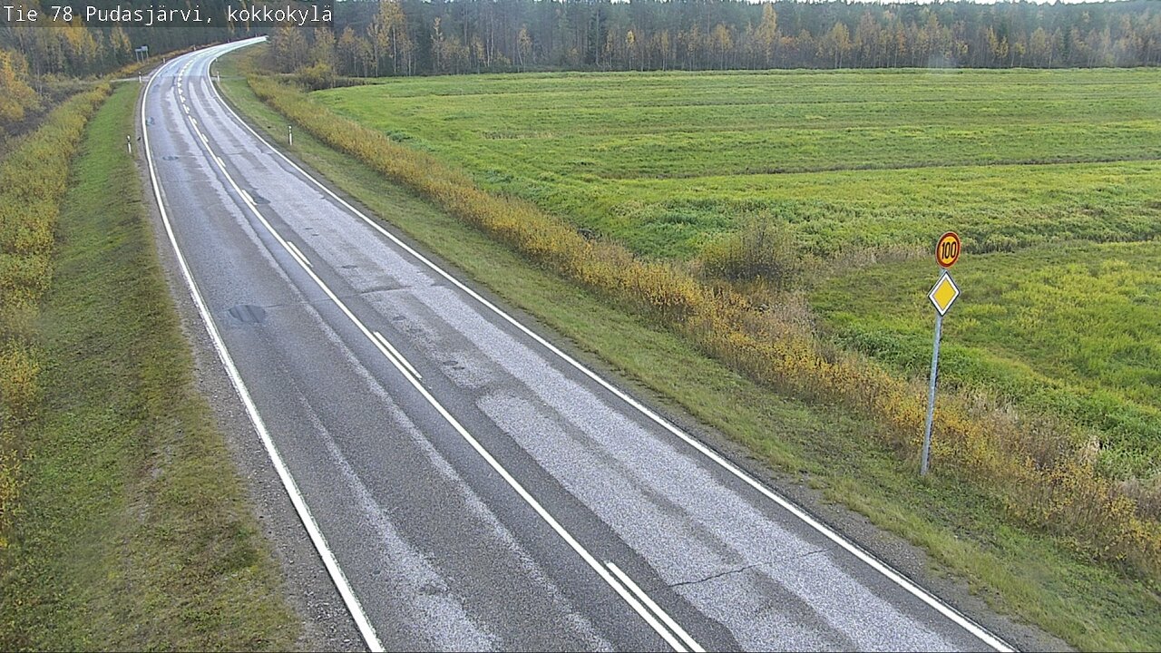 Weather Camera Image Road 78 Pudasjärvi, Kokkokylä, Pudasjärvi, Pohjois-Pohjanmaa