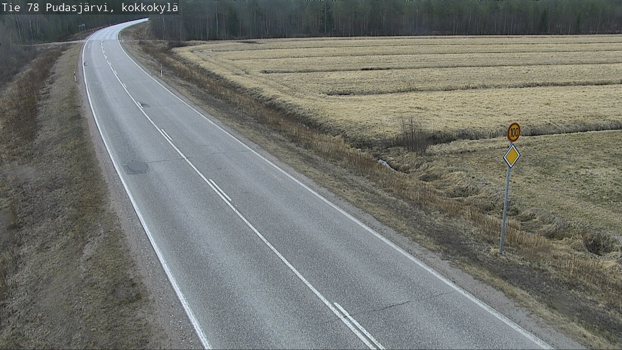Weather Camera Image Road 78 Pudasjärvi, Kokkokylä, Pudasjärvi, Pohjois-Pohjanmaa