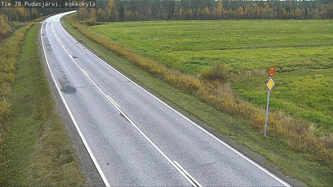 Weather Camera Image Road 78 Pudasjärvi, Kokkokylä, Pudasjärvi, Pohjois-Pohjanmaa