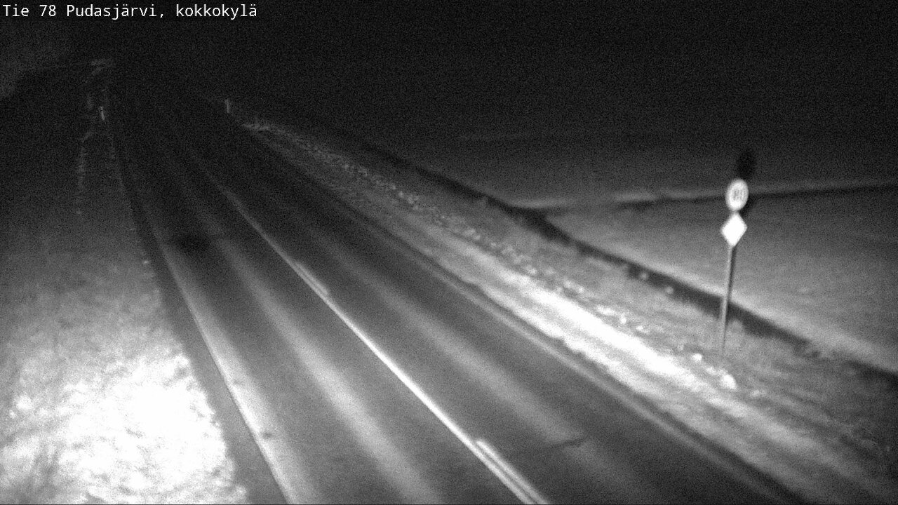 Weather Camera Image Road 78 Pudasjärvi, Kokkokylä, Pudasjärvi, Pohjois-Pohjanmaa