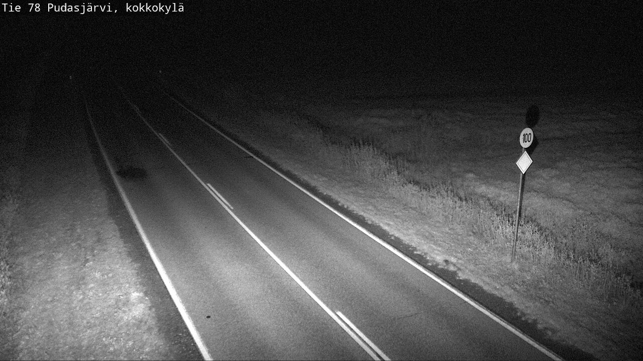 Weather Camera Image Road 78 Pudasjärvi, Kokkokylä, Pudasjärvi, Pohjois-Pohjanmaa