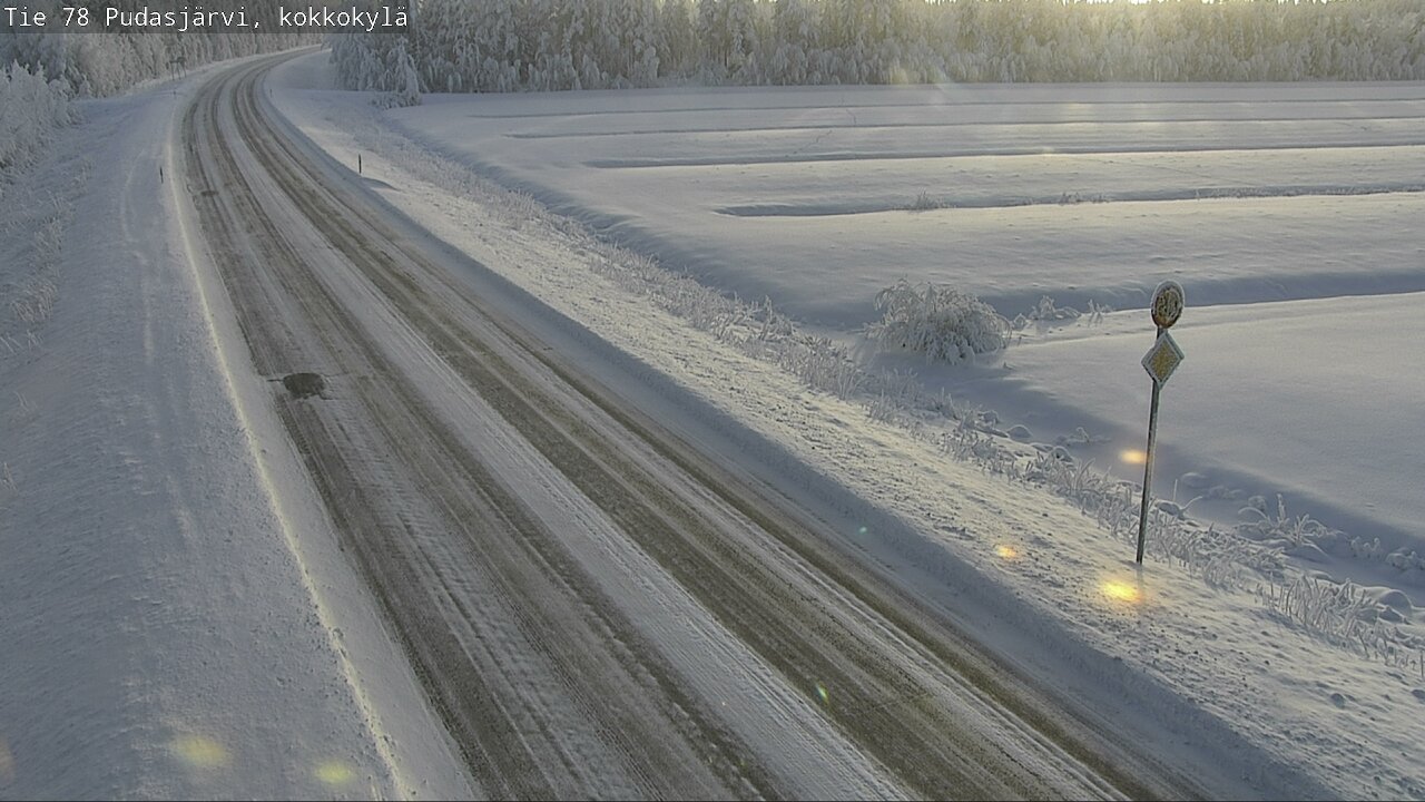 Weather Camera Image Road 78 Pudasjärvi, Kokkokylä, Pudasjärvi, Pohjois-Pohjanmaa