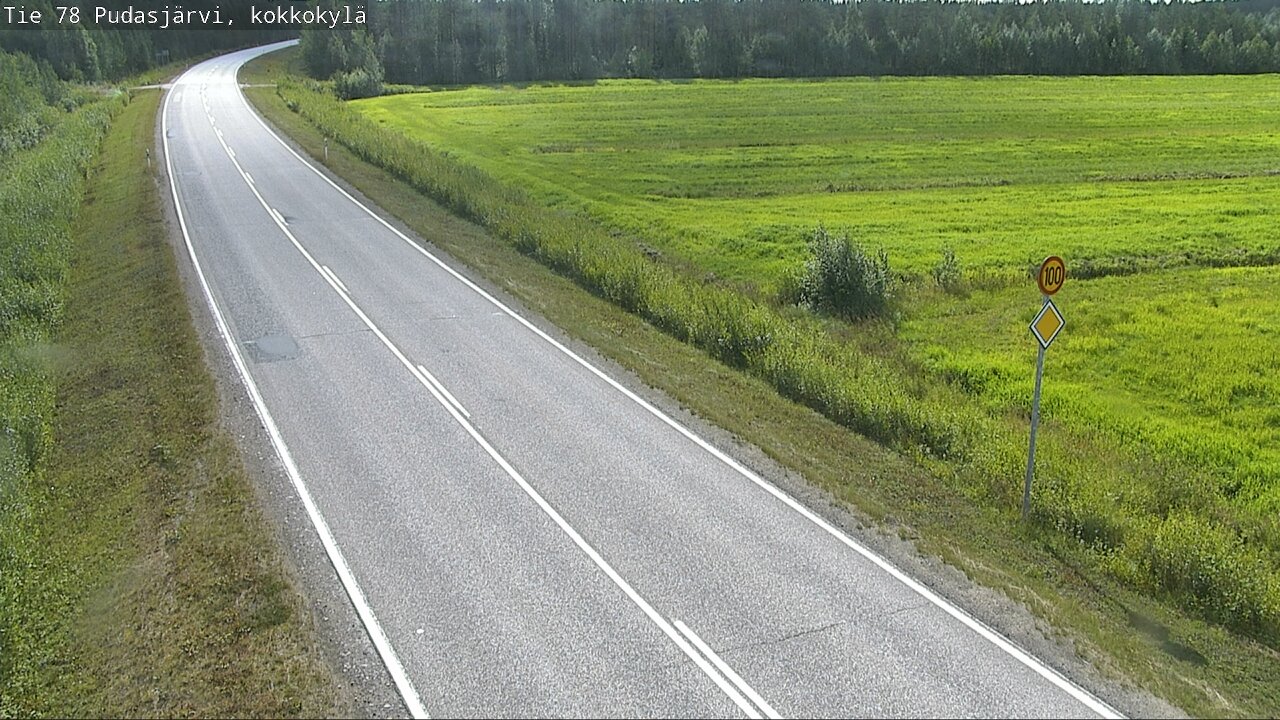 Weather Camera Image Road 78 Pudasjärvi, Kokkokylä, Pudasjärvi, Pohjois-Pohjanmaa