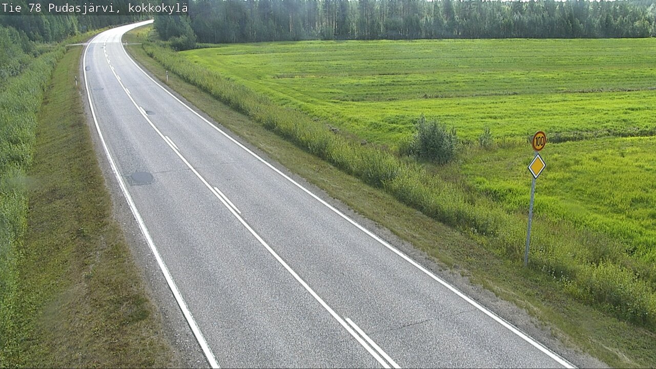 Weather Camera Image Road 78 Pudasjärvi, Kokkokylä, Pudasjärvi, Pohjois-Pohjanmaa