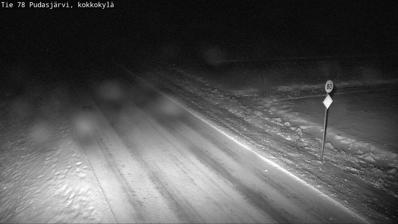 Weather Camera Image Road 78 Pudasjärvi, Kokkokylä, Pudasjärvi, Pohjois-Pohjanmaa