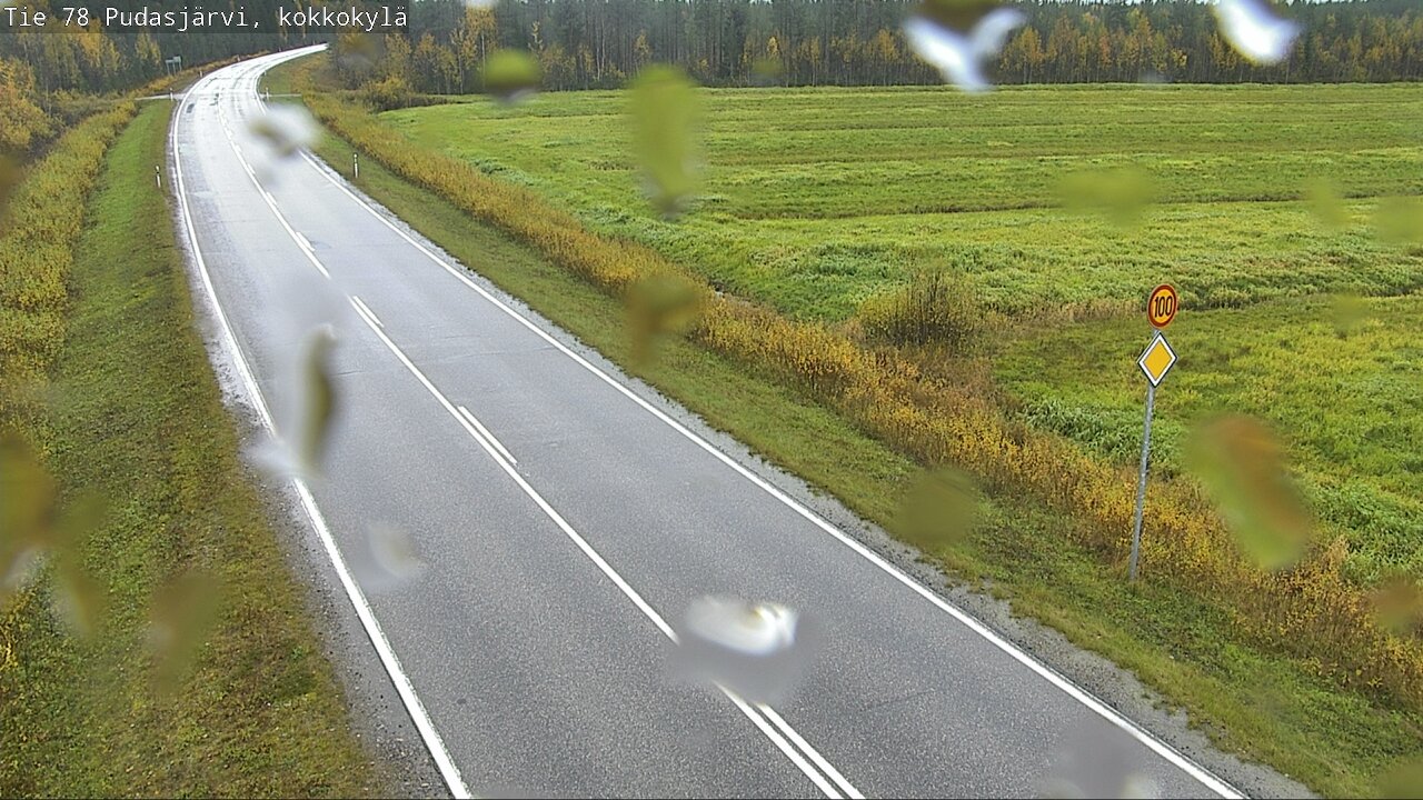 Weather Camera Image Road 78 Pudasjärvi, Kokkokylä, Pudasjärvi, Pohjois-Pohjanmaa