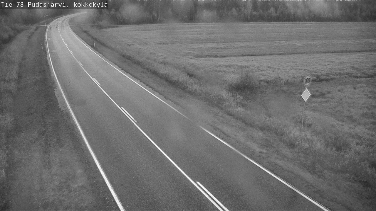 Weather Camera Image Road 78 Pudasjärvi, Kokkokylä, Pudasjärvi, Pohjois-Pohjanmaa