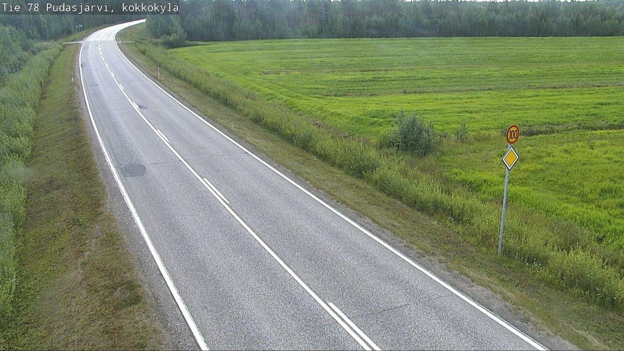 Weather Camera Image Road 78 Pudasjärvi, Kokkokylä, Pudasjärvi, Pohjois-Pohjanmaa