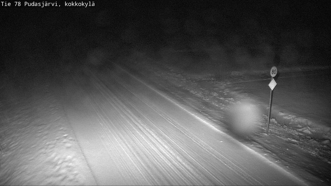 Weather Camera Image Road 78 Pudasjärvi, Kokkokylä, Pudasjärvi, Pohjois-Pohjanmaa