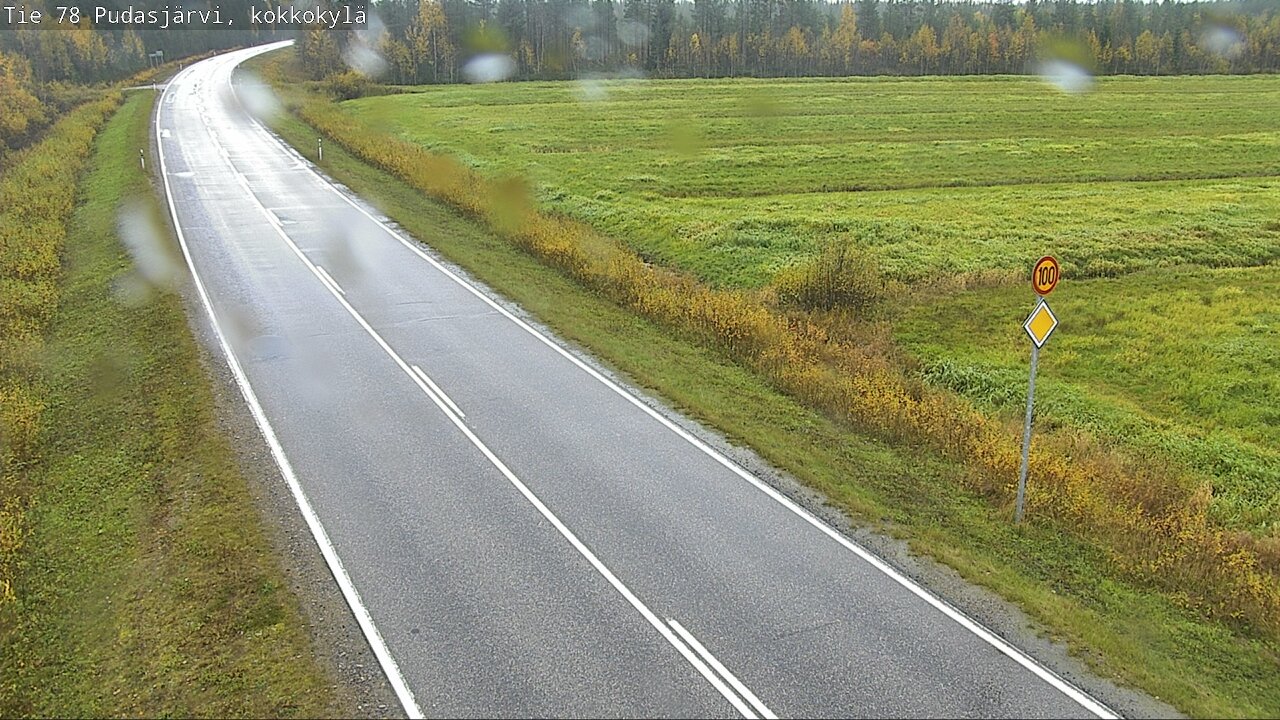 Weather Camera Image Road 78 Pudasjärvi, Kokkokylä, Pudasjärvi, Pohjois-Pohjanmaa
