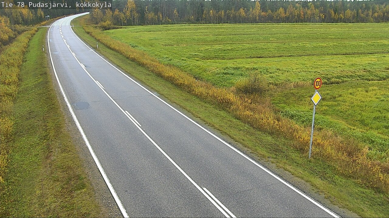 Weather Camera Image Road 78 Pudasjärvi, Kokkokylä, Pudasjärvi, Pohjois-Pohjanmaa