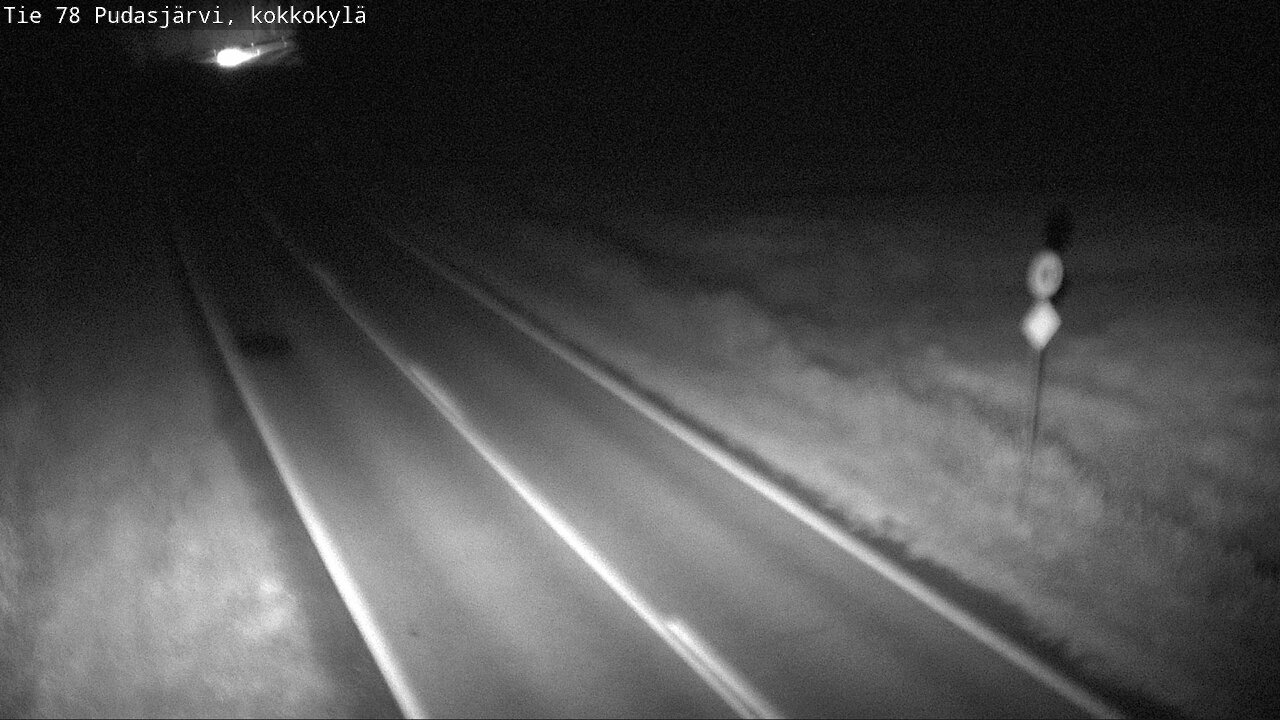 Weather Camera Image Road 78 Pudasjärvi, Kokkokylä, Pudasjärvi, Pohjois-Pohjanmaa