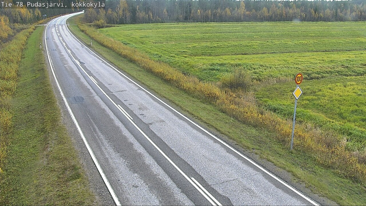 Weather Camera Image Road 78 Pudasjärvi, Kokkokylä, Pudasjärvi, Pohjois-Pohjanmaa