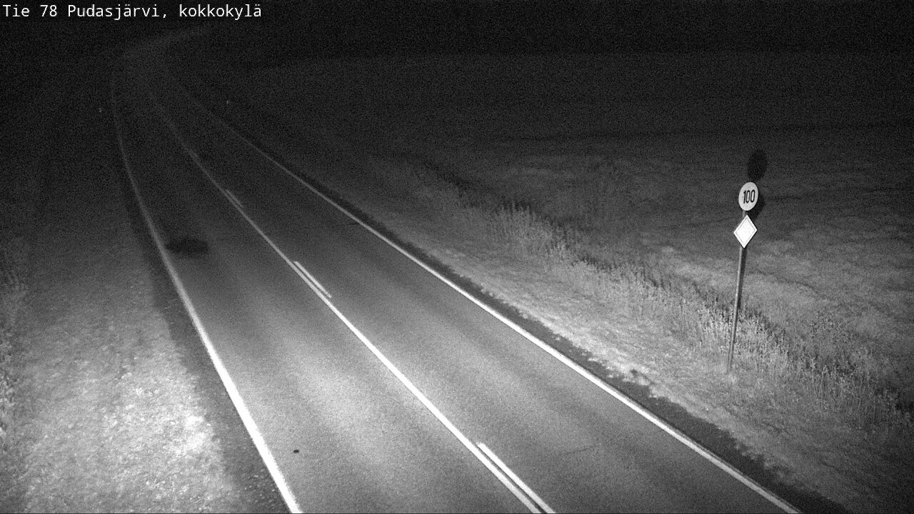 Weather Camera Image Road 78 Pudasjärvi, Kokkokylä, Pudasjärvi, Pohjois-Pohjanmaa