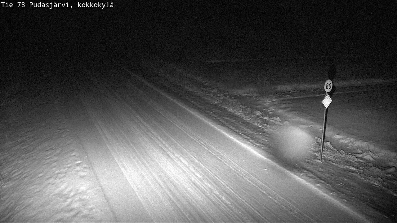 Weather Camera Image Road 78 Pudasjärvi, Kokkokylä, Pudasjärvi, Pohjois-Pohjanmaa
